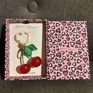 Betsey Johnson Cherry keychain/ purse charm